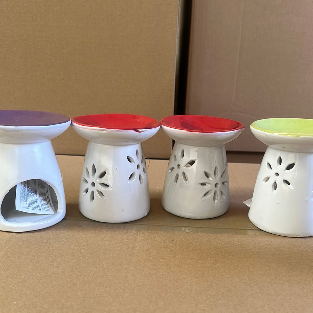 Flower cut out oil burner