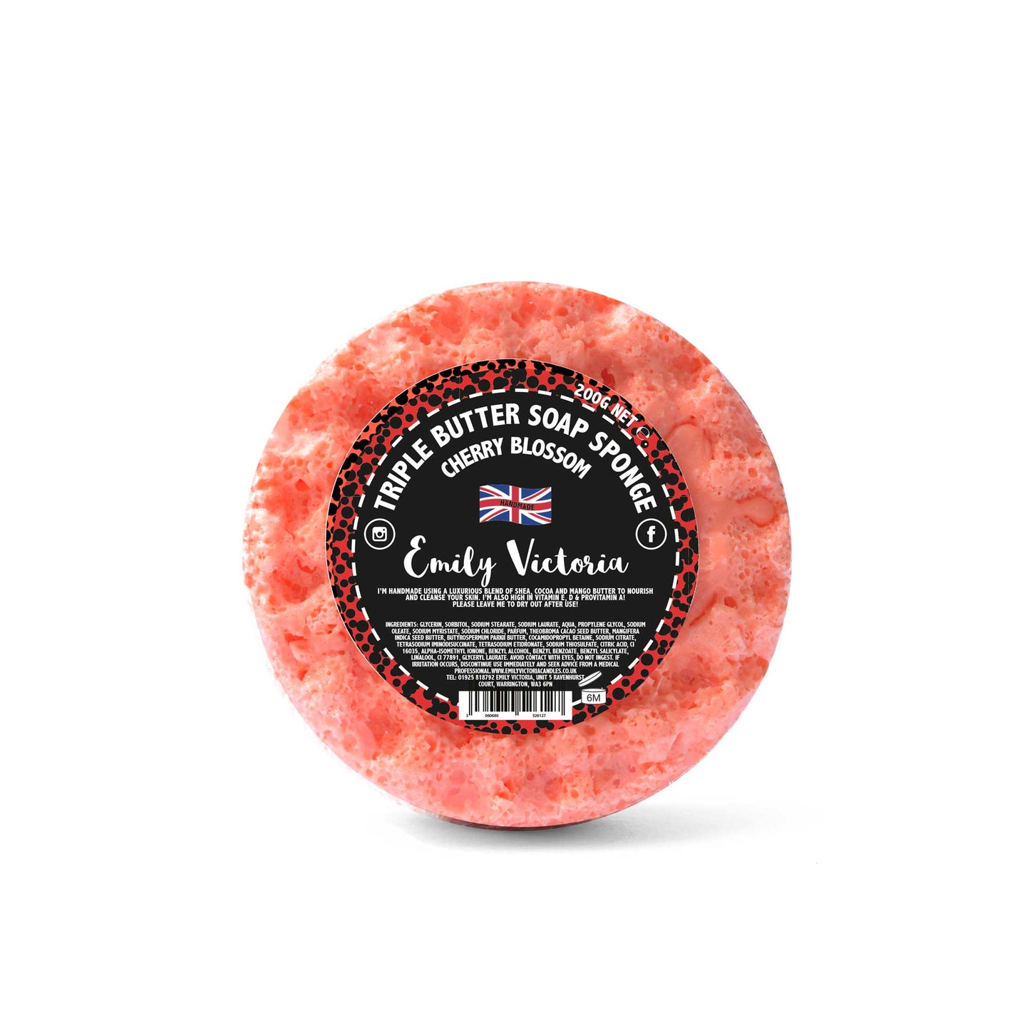 Cherry Blossom Triple Butter Soap Sponge