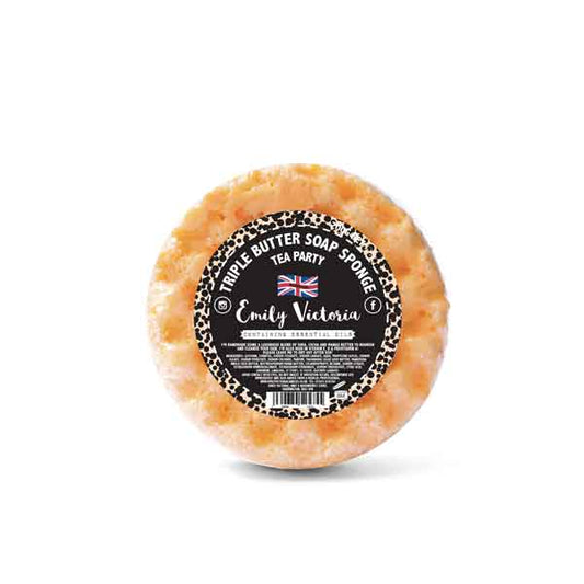 Tea Party Essential Oil Triple Butter Soap Sponge