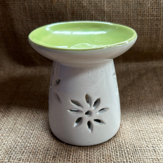 Flower cut out oil burner